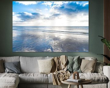 Beach on the North Sea near Blavand, Denmark