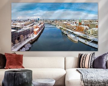 Schlachte à Brême, Allemagne, un jour d'hiver