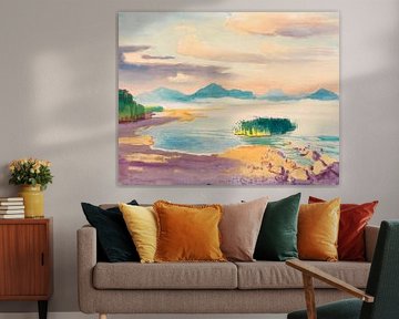 Max Pechstein, Chiemsee-kust, 1947