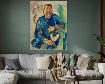 Max Pechstein, Der Raucher - Porträt von Alfred Hess, Erfurt, um 1919