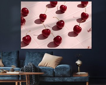 Kirschen auf rosa von Franka Poulain