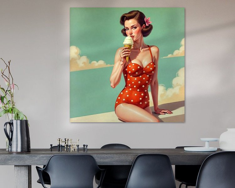 Voorbeeld van het werk in een kamer