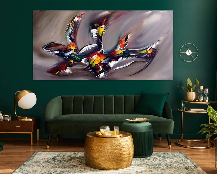 Voorbeeld van het werk in een kamer