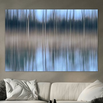 Abstract mirrored forest landscape