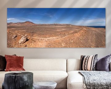 Panoramisch vulkaanlandschap op Lanzarote