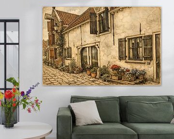 Mauerhäuser historisches Amersfoort letztes Jahrhundert von Watze D. de Haan