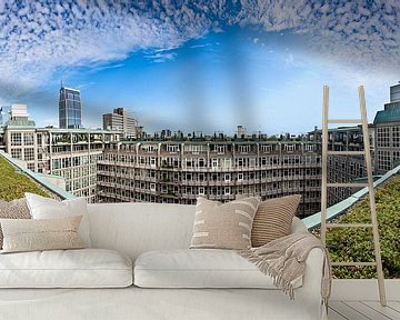 Panorama daktuin Groothandelsgebouw Rotterdam van Victor van Dijk