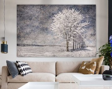 Snow photo with abstract background 2