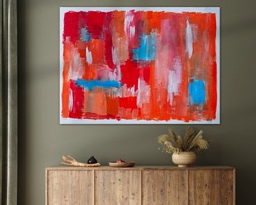 Sommerbrise (Abstrakte Malerei in Sommertönen) von Birgitte Bergman