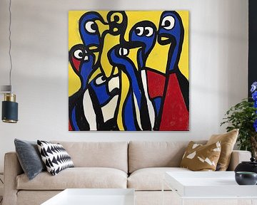 Abstract Feestje met groep mensen