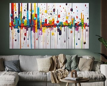 Painting colourful city by WeLoveArt