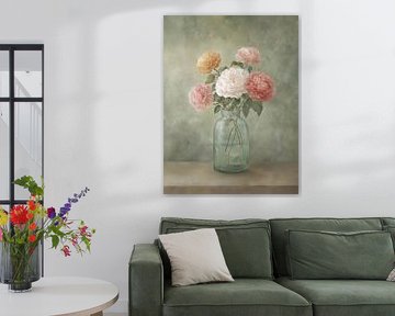 Blumen auf Glasgefäß von Bert Nijholt