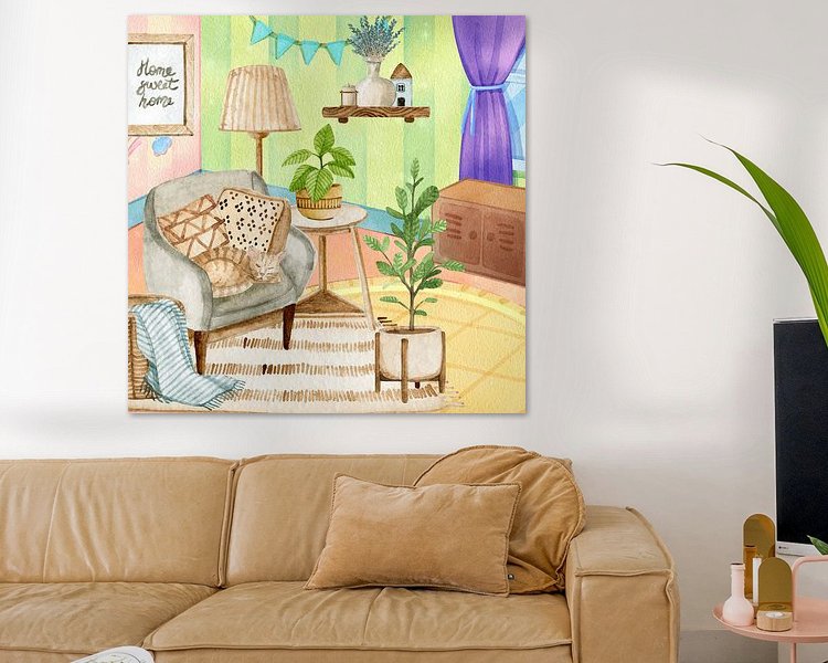 Example of the artwork in a room