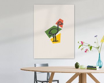 Aigrette minimaliste avec formes géométriques