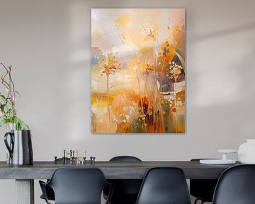 Goldene Morgenröte: Verträumte Flora in warmem Licht von Studio Pieternel