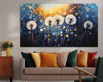 Löwenzahn, Ölfarbe, Bokeh