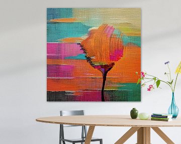 Abstracte Bomen in een Kleurrijk Lijnenveld. Deel 2