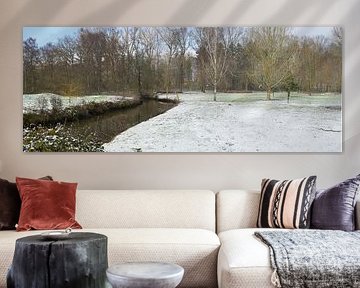 Panorama des Großen Scheins im winterlichen Rivierenhof von Kristof Leffelaer