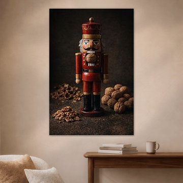 Nussknacker. Stilleben mit Walnuss