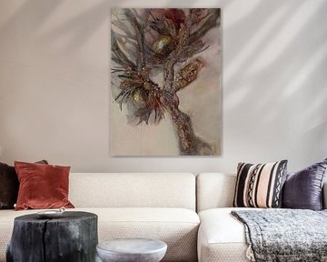 Herbstsamen, eine abstrakte botanische Blumenfantasie in herbstlicher Atmosphäre. von artivd