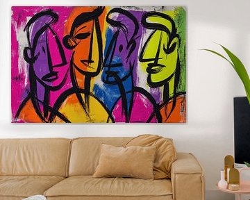 Colourful Face Illustrations by ARTEO Paintings