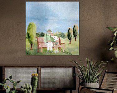 Voorbeeld van het werk in een kamer