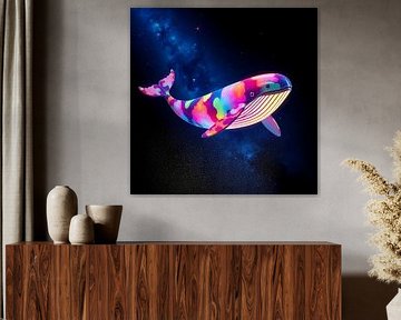 Psychedelic Space Whale by Linda de Klein
