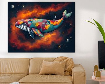 Psychedelic Space Whale by Linda de Klein