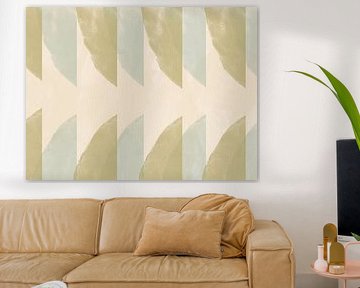 Spring shapes. Abstract painting in pastel colors. by Dina Dankers