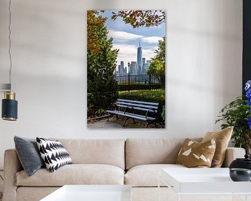 Urbaner Rückzugsort mit NYC-Skyline von Melanie Viola