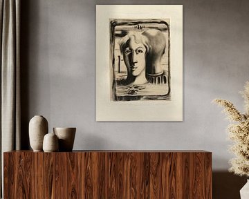 Heinrich Hoerle - Tête de femme (1929) sur Peter Balan