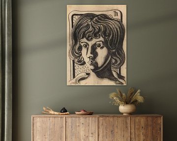 Heinrich Hoerle - Portrait de femme (ca. 1928) sur Peter Balan