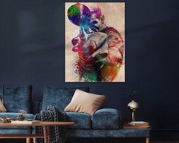 Joueur de fléchettes art sportif #fléchettes