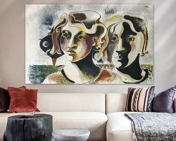 Heinrich Hoerle - Deux têtes de jeunes filles (1927) sur Peter Balan