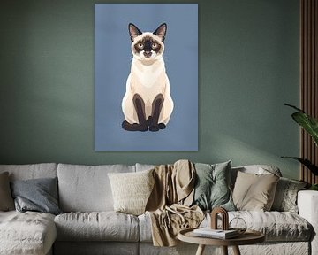 Illustration élégante d'un chat