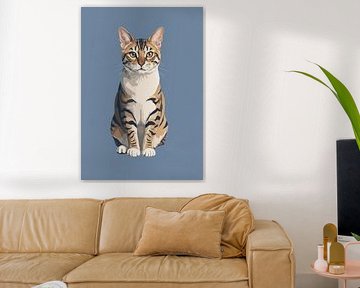 Illustration élégante d'un chat