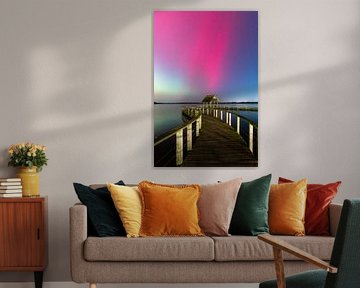 Magische Polarlichter: Leuchtendes Pink über dem Hemmelsdorfer See