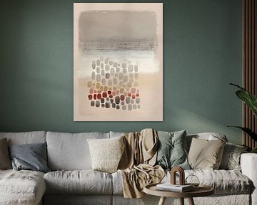 Hushed Horizon, minimalist abstract by Japandi Art Studio