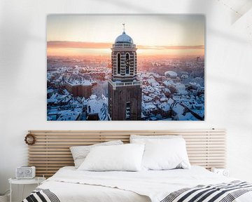 Zwolle in the snow by Thomas Bartelds