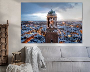 Peperbus Zwolle in the snow by Thomas Bartelds