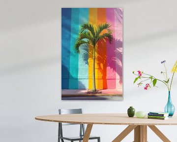 Palm Tree for Colourful Wall – Tropical Urban Art by Marianne Ottemann - OTTI