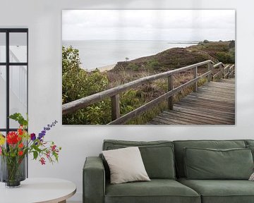 Dune boardwalk on the tidal flat side of Sylt