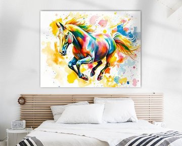 Pferd in coloursplash von Linda de Klein