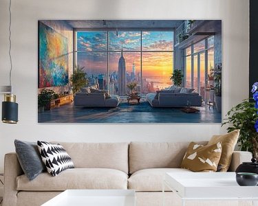 Voorbeeld van het werk in een kamer