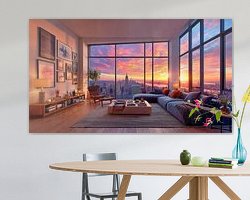 Example of the artwork in a room