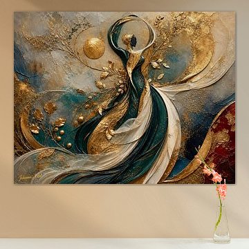 Emerald and Aurum by Johannas Art Creations