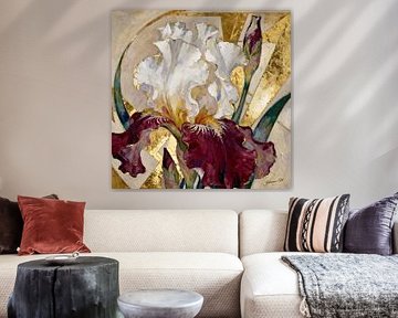 The Golden Poise of an Iris by Johannas Art Creations