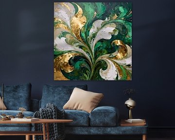 Unfurling in Gold by Johannas Art Creations