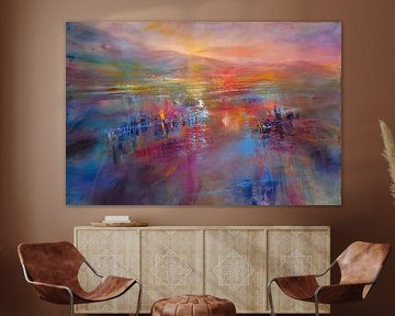 Purple tide on blue by Annette Schmucker