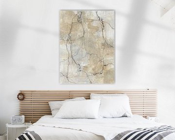 Rustige Japandi Art in Beige en Goud